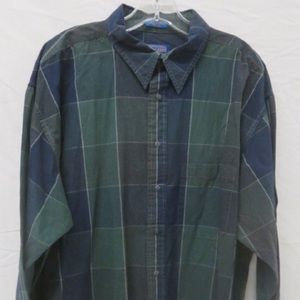 ❌❌SOLD❌❌Pendleton Green & Blue Cotton Shirt — XL